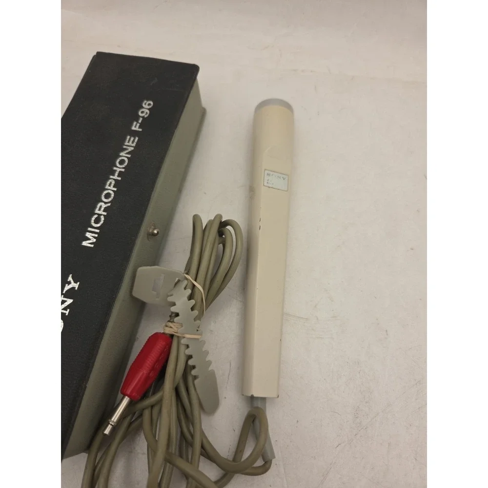 Vintage SONY Dynamic Microphone MTL F-96 Japan audio equipment Tested W/ Case